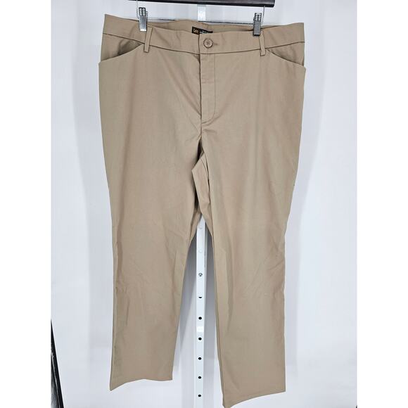 Lee Men's Beige Cotton Blend Relaxed-Fit Straight Leg Dress Pant Size 40x33 - Picture 1 of 4